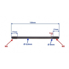 Stud M8 (length 130mm)