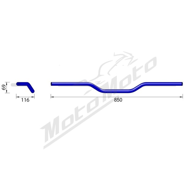 HIGHSIDER pro Street Bar 22.2mm BMW / Ducati / Harley Davidson / Honda / Kawasaki / Moto Guzzi / Suzuki / Triumph / Yamaha 125-1250cc 06-24