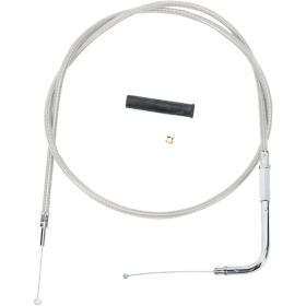 DRAG SPECIALTIES Stainless Braided Throttle Cable Harley Davidson FLD / FLHR / FLHRC / FLHRCI / FLHRI / FLHRS 1340-1800cc 96-17
