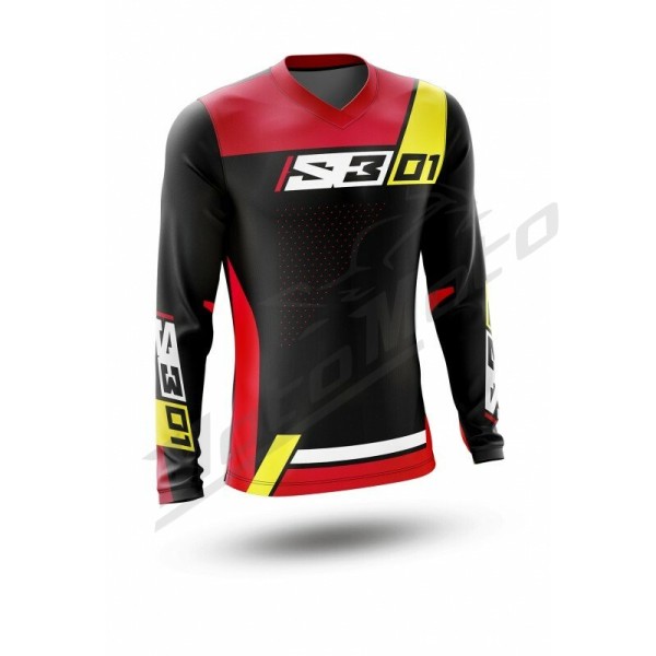 S3 Collection 01 Jersey - Black/Red Size L