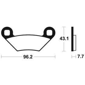 TECNIUM MX/ATV Sintered Metal Brake pads - MO399 Polaris Scrambler / Sportsman 450-1000cc 09-21