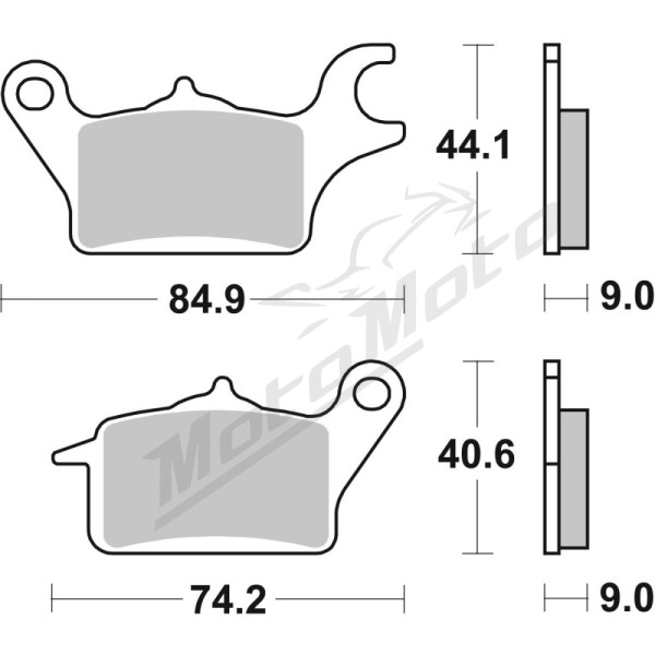 SBS HF Street Ceramic Organic Brake Pads Front 222HF Yamaha MW 125-300 14-22
