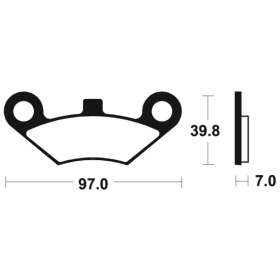 TECNIUM MX/ATV Sintered Metal Brake pads MO414 CF Moto / Goes 360-800cc 08-16
