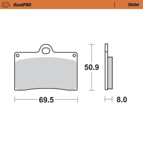 MOTO-MASTER Roadpro Front Brake Pads Aprilia / Beta / Cagiva / Ducati / KTM / MZ / Voxan / Yamaha 125-1100 89-24