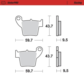 Moto-Master Brakepads Honda CR / CRF 125-450cc 02-24