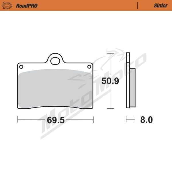 MOTO-MASTER Roadpro Front Brake Pads Aprilia / Beta / Cagiva / Ducati / KTM / MZ / Voxan / Yamaha 125-1100 89-24