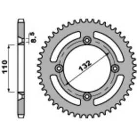 PBR Standard C45 plieninė galinė žvaigždė 4486 - 428 GAS GAS / HUSQVARNA / KTM 85cc 2004-2025