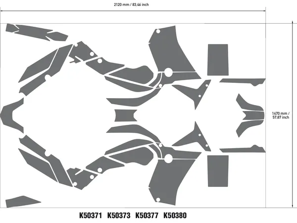 UNIRACING Grafikų komplektas Yamaha XTZ 690-700cc 19-24
