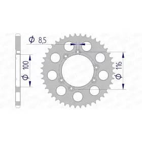 AFAM Aluminium Rear Sprocket 520 40-44 teeth