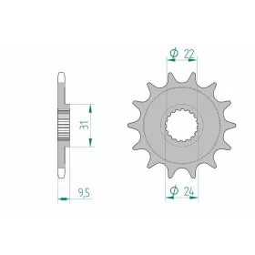 AFAM Steel Standard Front Sprocket 22406 - 520 13-15 teeth SUZUKI RM-Z / RMX 450cc 05-26