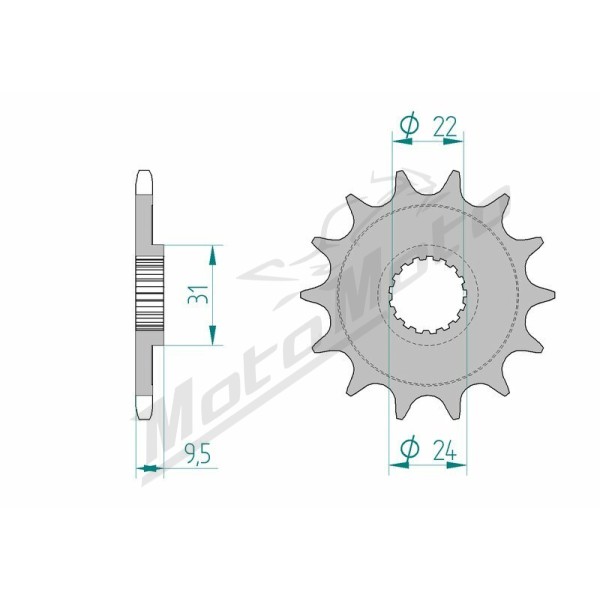 AFAM Steel Standard Front Sprocket 22406 - 520 13-15 teeth SUZUKI RM-Z / RMX 450cc 05-26