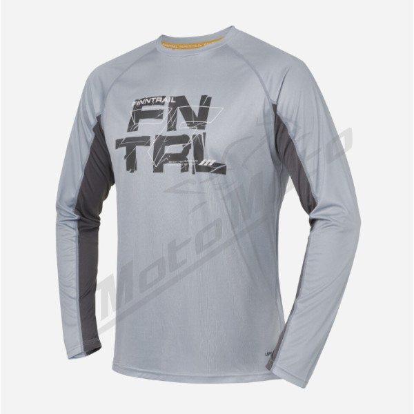 Finntrail Marškinėliai Wave Logo 6613 Pilki