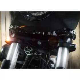 HEINZ BIKES ZC-Line Micro LED Turn Signals For Forks Ø47/49mm Harley Davidson FXDWG 1690 13-14
