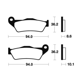 TECNIUM Street Performance Sintered Metal Brake pads - MR242 MR242 BMW HP2 / K / R / S 850-1300cc 94-23
