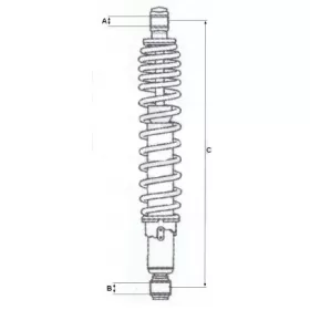 Rear adjustable shock absorber APRILIA SR MAX/ GILERA NEXUS 334mm Ø10 Ø10 