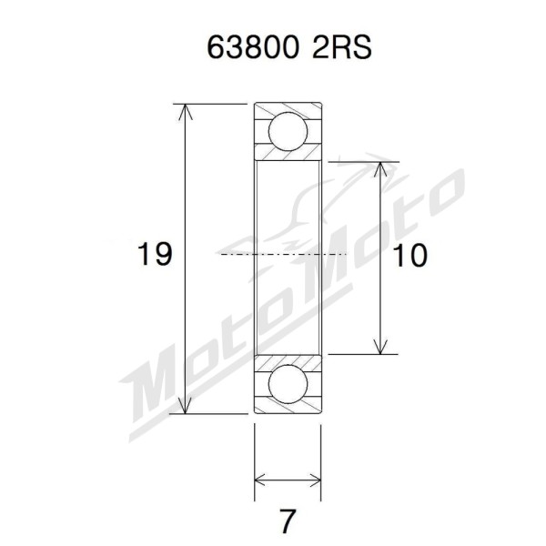 BLACK BEARING kalnų dviračio šarnyro guolis MAX 10x19x7 mm 6388-2RS