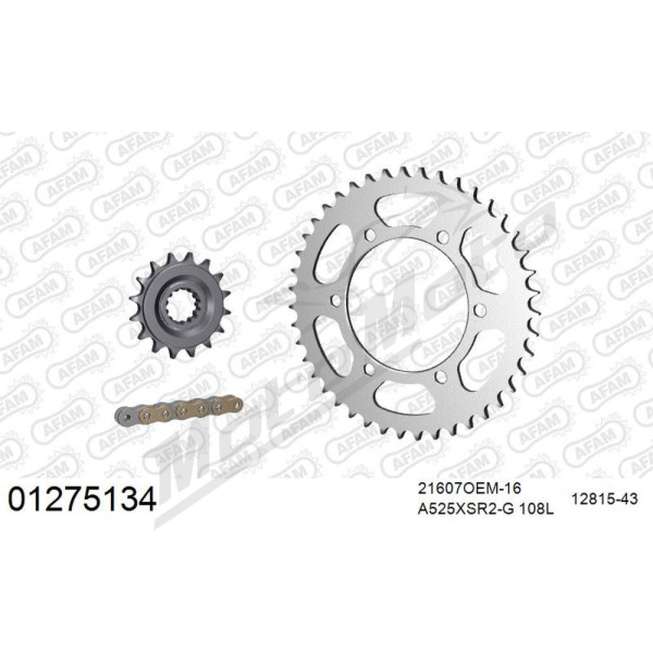 AFAM grandinės komplektas A525 XSR2-G Yamaha MT-07 ABS 14-24