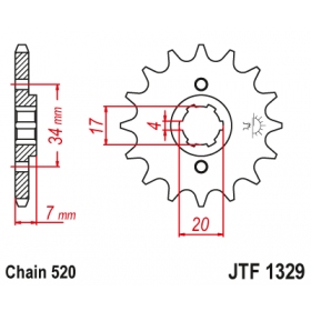 Front sprocket JTF1329