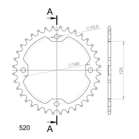 Supersprox Rear sprocket 1857.36 36t