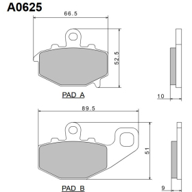Nissin Brake Pads Honda CB / CBX / CMX / CX / FT / GB / GL / NS 125-1100cc 81-90