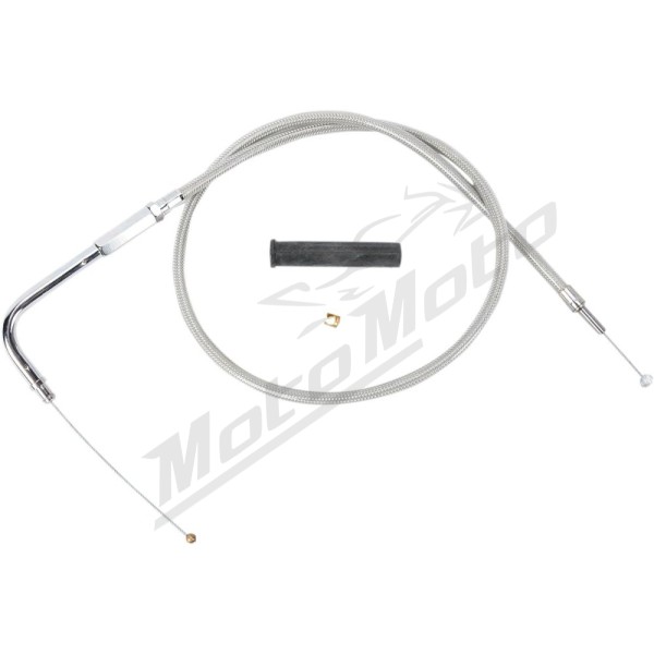 DRAG SPECIALTIES Stainless Braided Throttle Cable Harley Davidson FLD / FLHR / FLHRC / FLHRCI / FLHRI / FLHRS 1340-1800cc 96-17