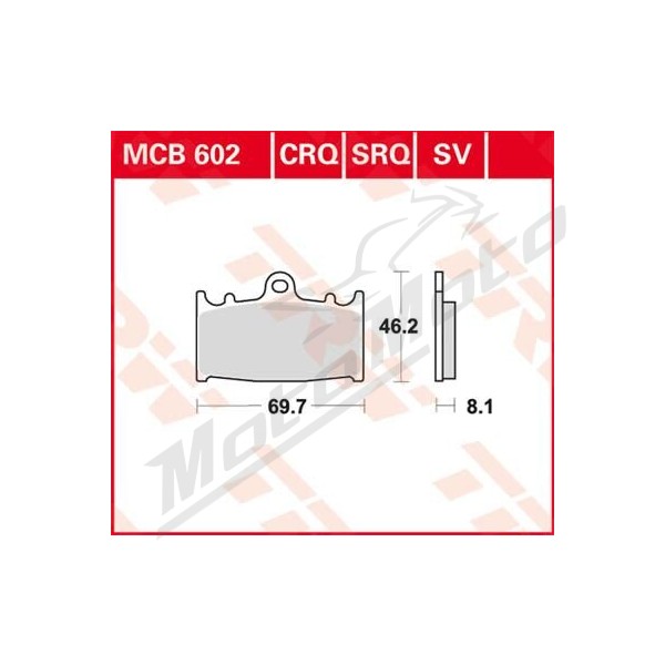 TRW SV Series Sindered Brake Pads Husaberg / Kawasaki / Suzuki 250-200cc 88-20