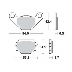 Brake pads POLINI FT3095 / MCB628 ORIGINAL