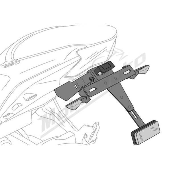 Puig Numerio Laikiklis Yamaha MT-09 13-22 Juodas
