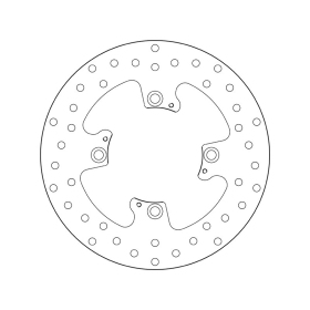 BREMBO Serie Oro apvalus fiksuotas stabdžių diskas galinis TRIUMPH BONNEVILLE / SPEED TRIPLE / SPRINT / STREET TWIN / TIGER 800-1200cc 2005-2022