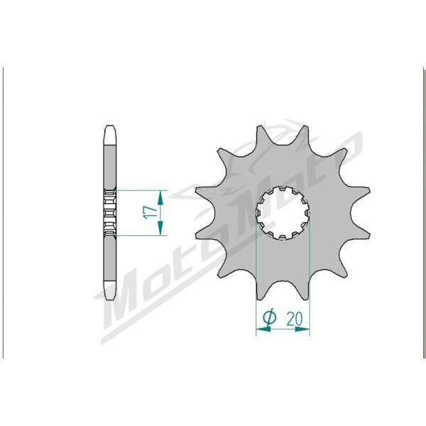 AFAM Steel Standard Front Sprocket 40300 - 520 9-12 teeth BETA EVO / REV 125-300cc 00-04
