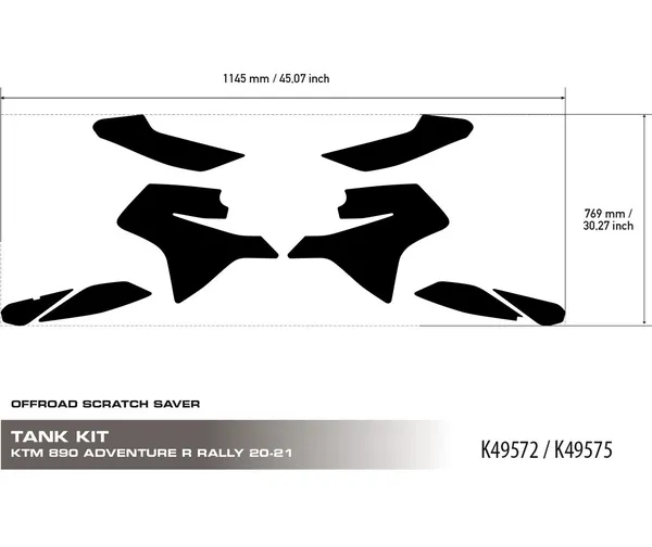 UNIRACING Stickers kit KTM Adventure 790-890cc 19-21
