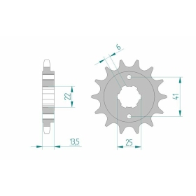 AFAM Steel Standard Front Sprocket 20506 - 525 15-16 teeth HONDA XL 600 V TRANSALP 1987-1988