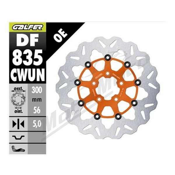 GALFER Brake Rotor Floating Wave Harley Davidson FLD / FLDE / FLFB / FLFBS 1200-1923cc 00-24