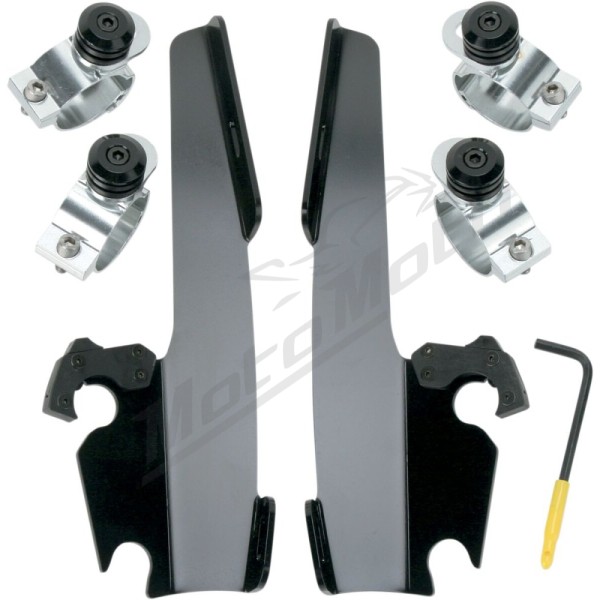 MEMPHIS SHADES HD Fats/Slim Windshield  Trigger-Lock Complete Mount Kit Harley Davidson FX / FXD / FXDL / FXDX / FXEF / FXRS / FXS / XL / XLH / XLT 883-1450 72-22