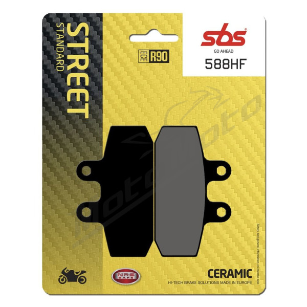 SBS 588HF Street Ceramic Organic Brake Pads Aprilia / Honda / Moto Guzzi / Sachs / Simson 125-900cc 84-23