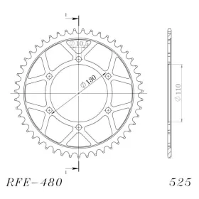 Supersprox Rear Sprocket Steel RFE-480:48 48t