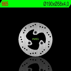 NG BRAKES 665 priekinis / galinis fiksuotas stabdžių diskas BENELLI / BETA / MALAGUTI 