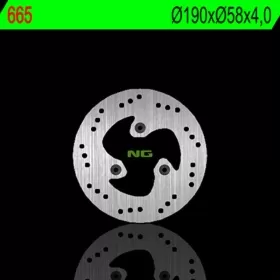 NG BRAKES 665 Front / Rear Round Fixed Brake Disc BENELLI / BETA / MALAGUTI 
