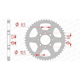 AFAM Steel Standard Rear Sprocket 420 32-51 teeth