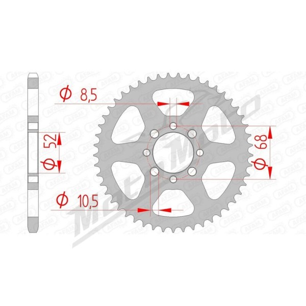 AFAM Steel Standard Rear Sprocket 420 32-51 teeth