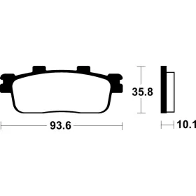 TECNIUM Maxi Scooter Sintered Metal Brake pads - MSS347 SYM Cruisym / GTS / Joymax 250/300cc 09-20