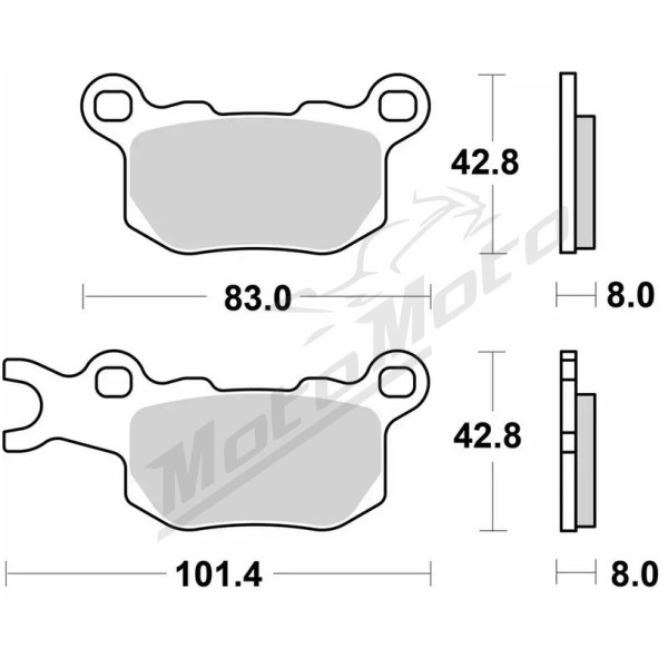 Sbs Brakepads Sinter 1002PSI Cam Am Defender / Traxter 427-976 16-23