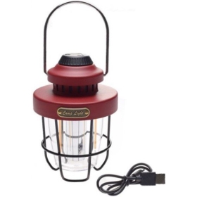 Retro Style Camping Lamp Red