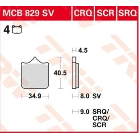TRW SV Series Sindered Brake Pads BMW S1000R / S1000RR 1000cc 10-24