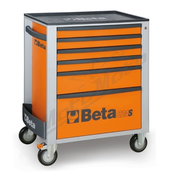 BETA Mobile Roller Cab C24S with six drawers Orange
