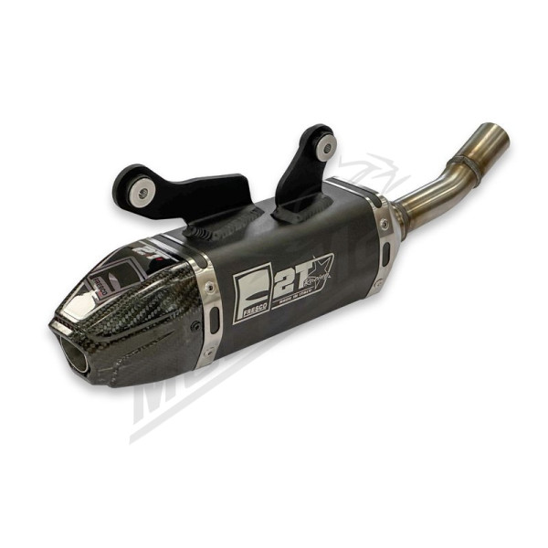 FRESCO Carby Muffler Black Aluminium/Carbon End Cap Gas Gas / Husqvarna / KTM 125 23-27
