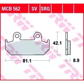 BRAKE PADS TRW MCB562SV ROUTE