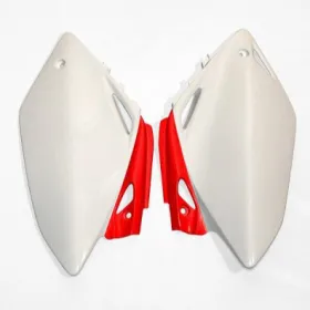 Ufo galiniai šoniniai plastikai HONDA CRF 450R 07-08 Balta/Raudona