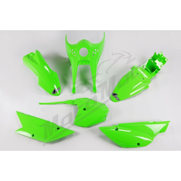 UFO Plastics Set Kawasaki KLX 110 10-> Green