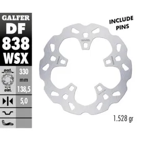 GALFER Front brake disc Harley Davidson FLTRU / FLHP / FLHR / FLHTKL / FLTRX 1340-1917 00-23